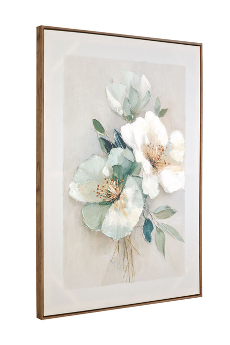 Floral Harmony III Framed Canvas - Pink