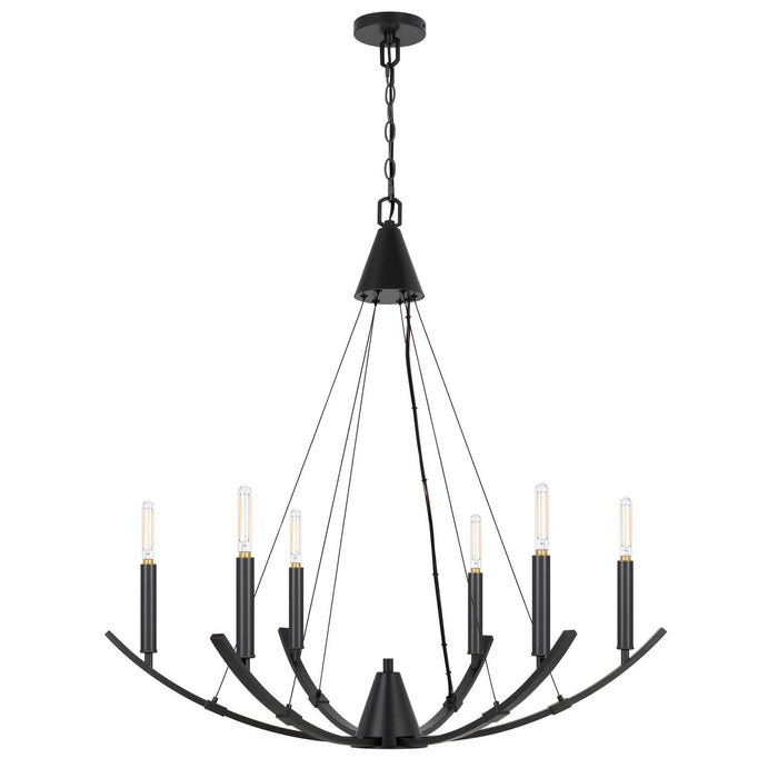 Equinox - 35" Height Chandelier With Shade - Oil Rubbed Bronze