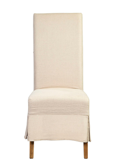 Linen Slip Covered Parsons Chair (Set of 2) - Pearl Silver