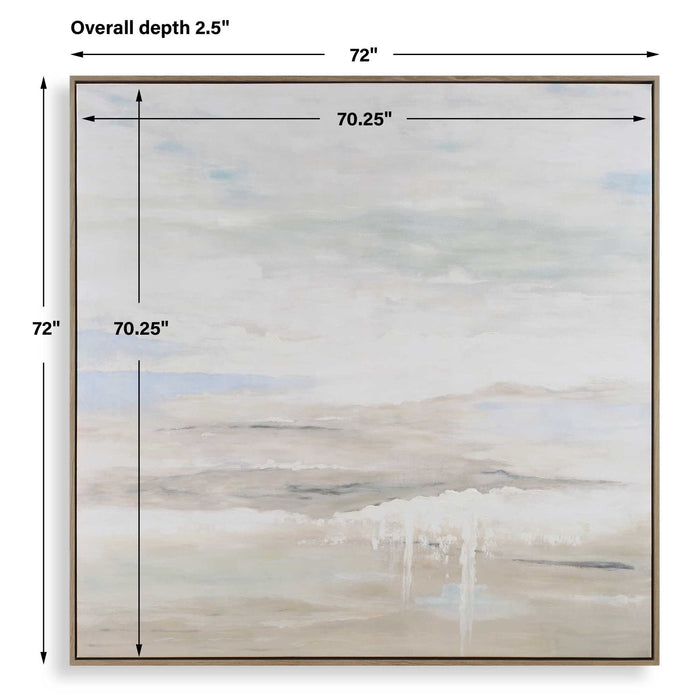 Gravity - Abstract Landscape Art - Black / Blue / Bronze / Gray / White / Woodtone