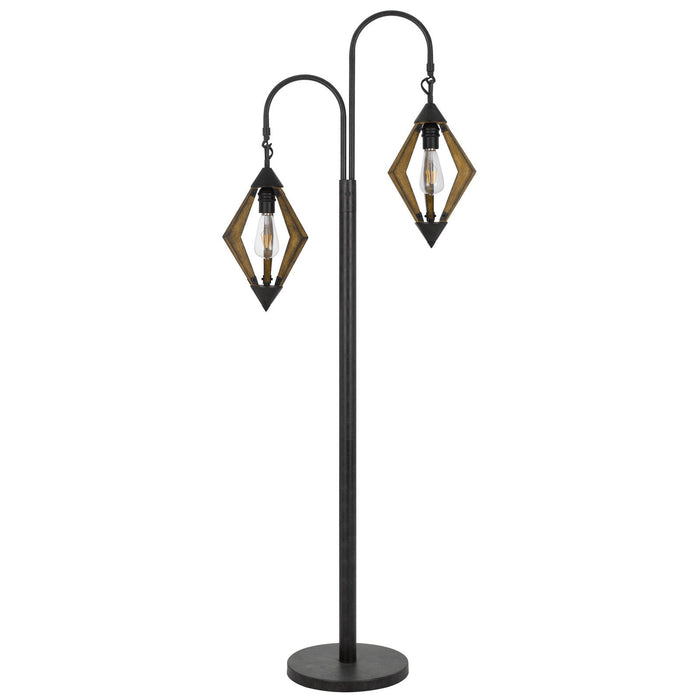 Valence - 67.75" Height Metal Floor Lamp - Wood / Black