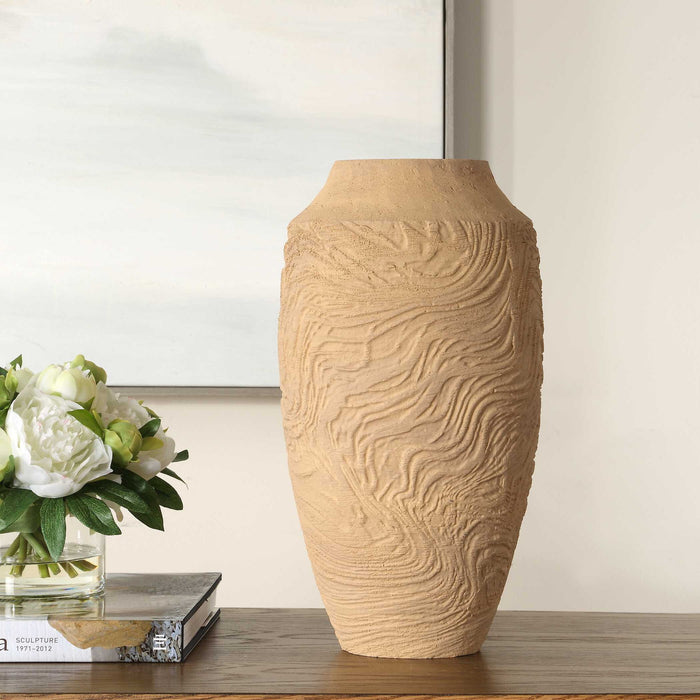 Sandstone Flow - Terracotta Vase