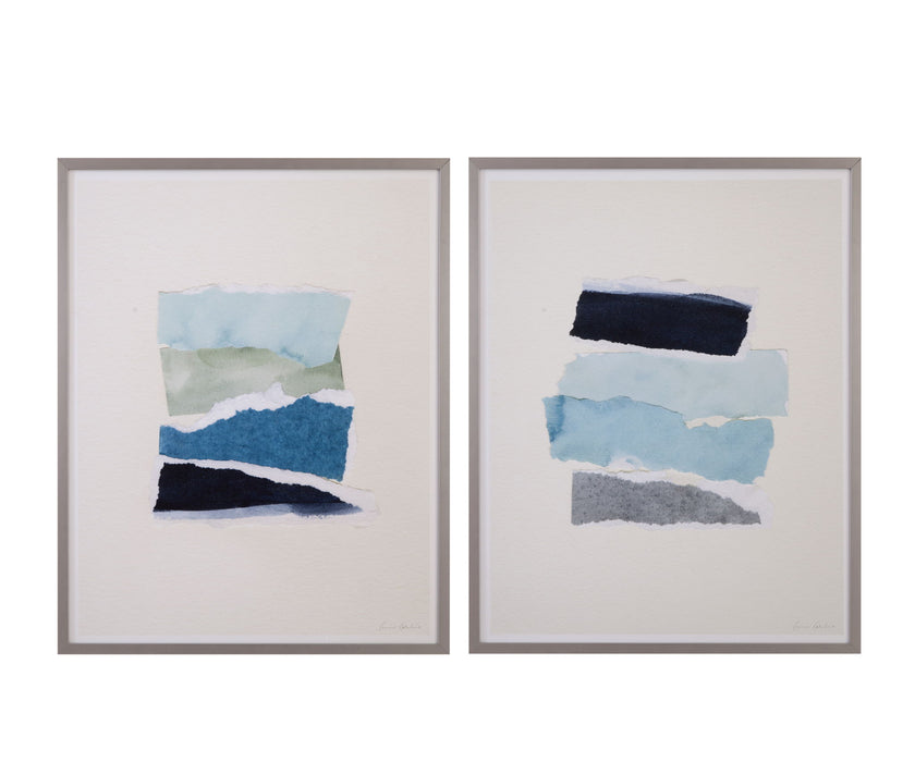 Seaside Color Study Framed Print (Set of 2) - Blue