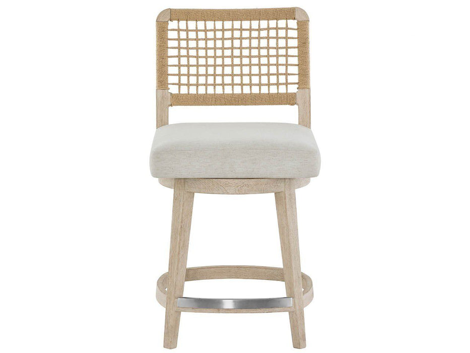 Oasis - Dockside Swivel Counter Stool - White / Beige