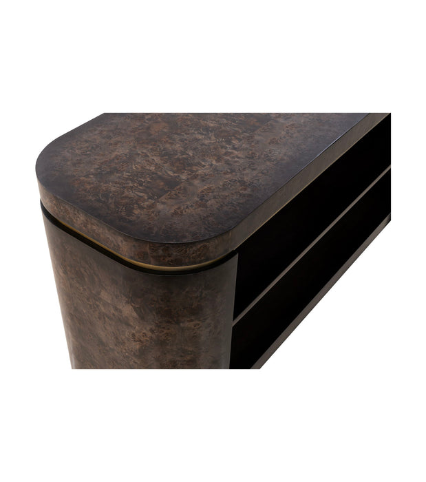 Langford - Console Table - Ebony Mappa Burl