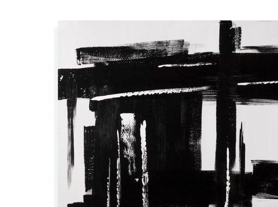 Building Blocks Canvas Art - Black