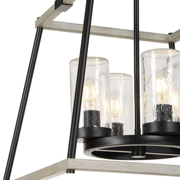 Edgecomb - 4 Light Indoor-Outdoor Pendant - Black / Gray