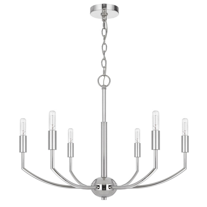 Maxton - 6 Light 19" Height Metal Chandelie - Chrome