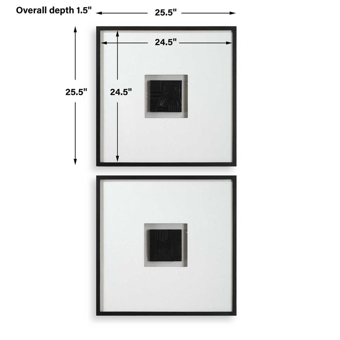 Origins - Shadow Boxes (Set of 2) - Black / White