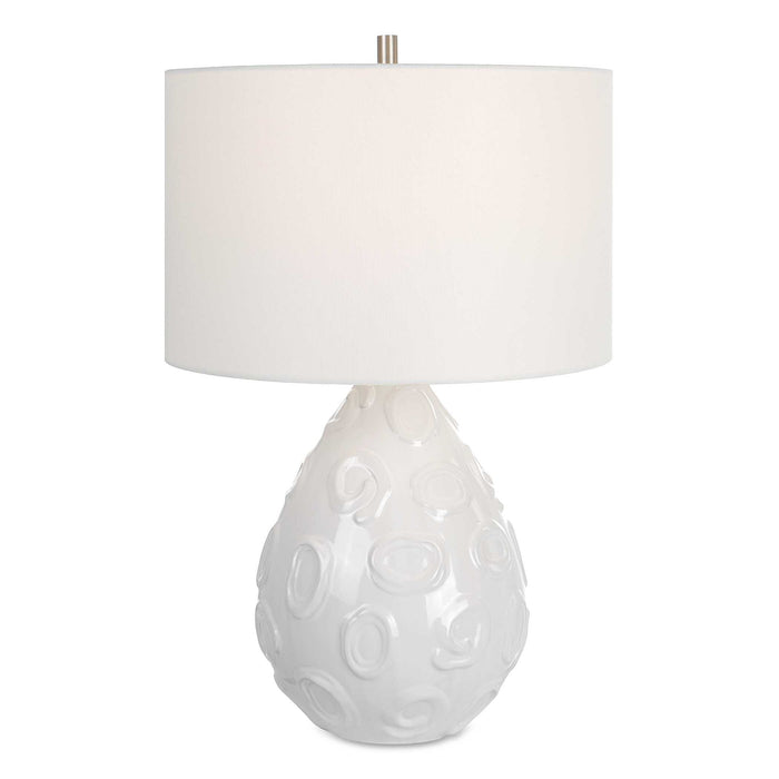 Loop - White Glaze Table Lamp