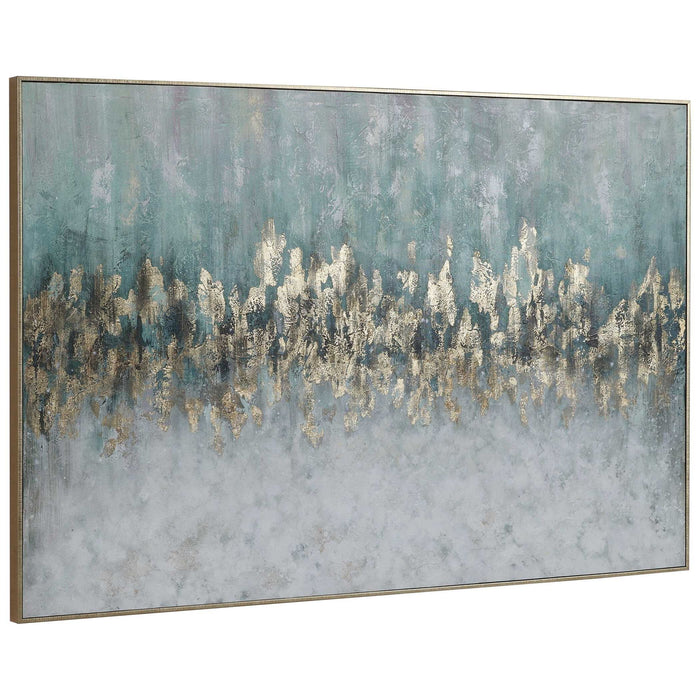 Divide - Hand Painted Art - Blue