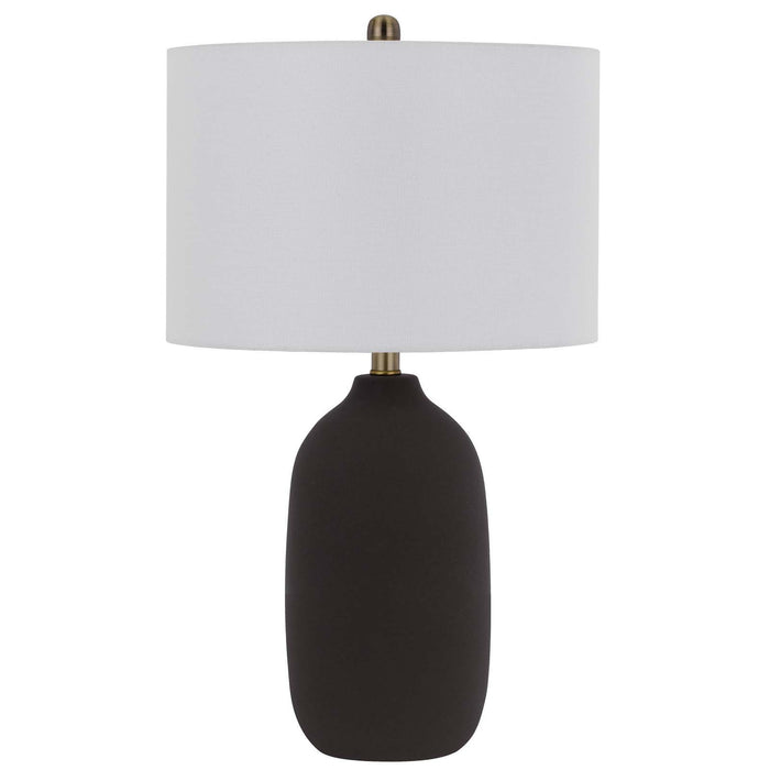 Trani - 25.5" Height Ceramic Table Lamp - Matte Black