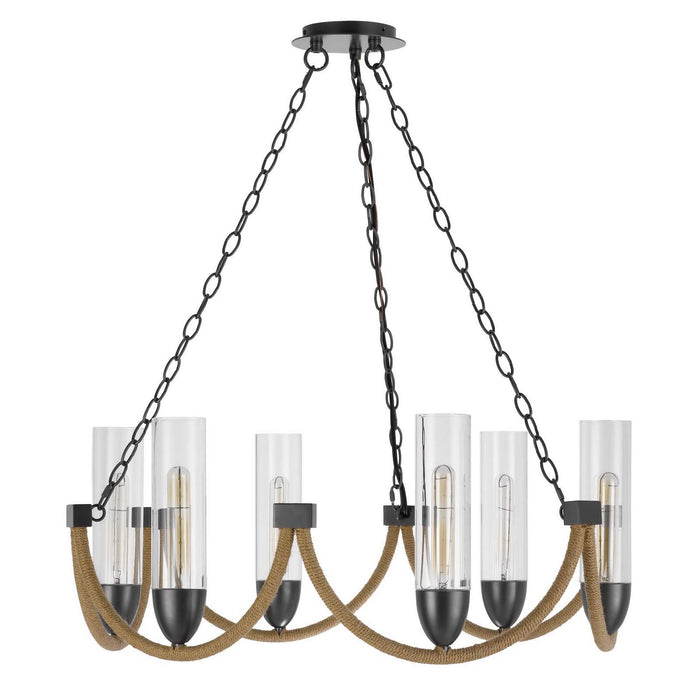 Argyle - 60W x 6 Metal Chandelier - Dark Bronze