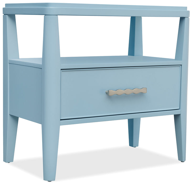 Commerce And Market - Sola One-Drawer Nightstand - Blue