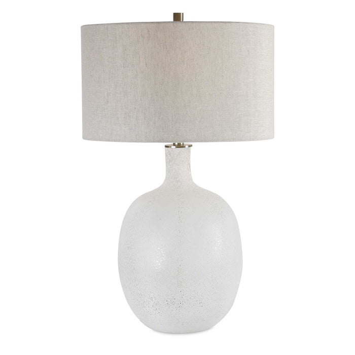 Whiteout - Mottled Glass Table Lamp - White