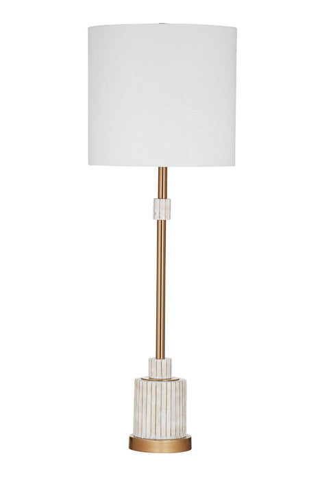 Alden - Table Lamp - White / Gold