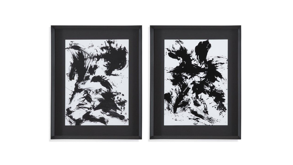 Expressive Abstract I Framed Print - Black