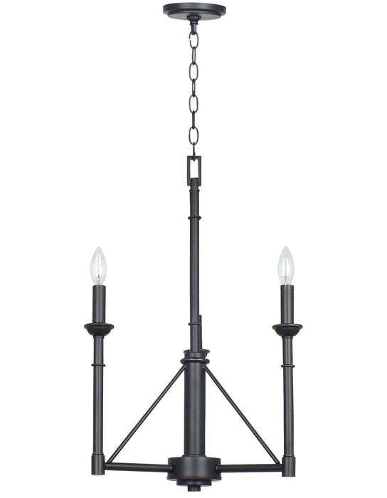 Monclovia - 25.5" Height Three Light Chandelier - Industrial Bronze