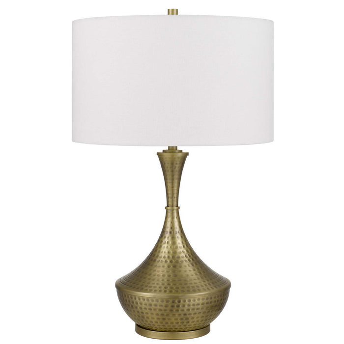 Hove - 26.75" Height Hammered Metal Table Lamp - Antique Brass