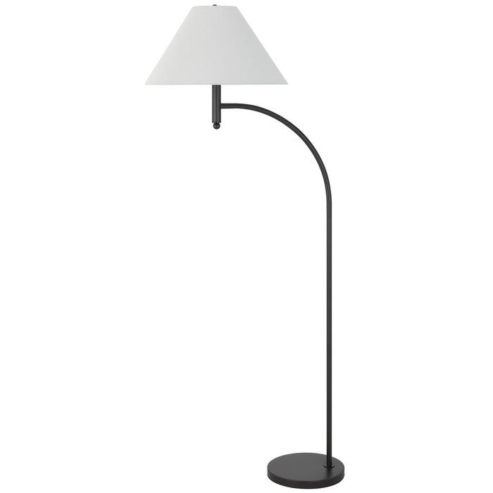 Mosley - 65" Height Metal Floor Lamp - Charcoal Gray / White