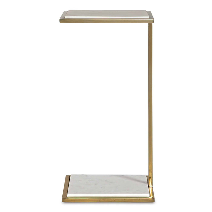 Elevate - Marble Drink Table - White