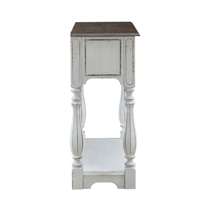 Magnolia Manor - Hall Console Bottom With Shelf For Display & Storage - Antique White