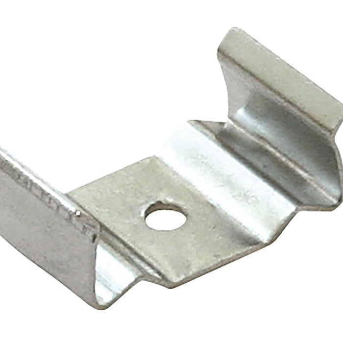 LTLS Series - Flat Surface Mounting Clip - Brushed Steel