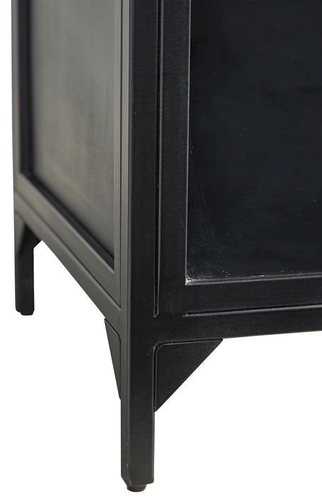 Gilborne - Arched Iron Cabinet - Black