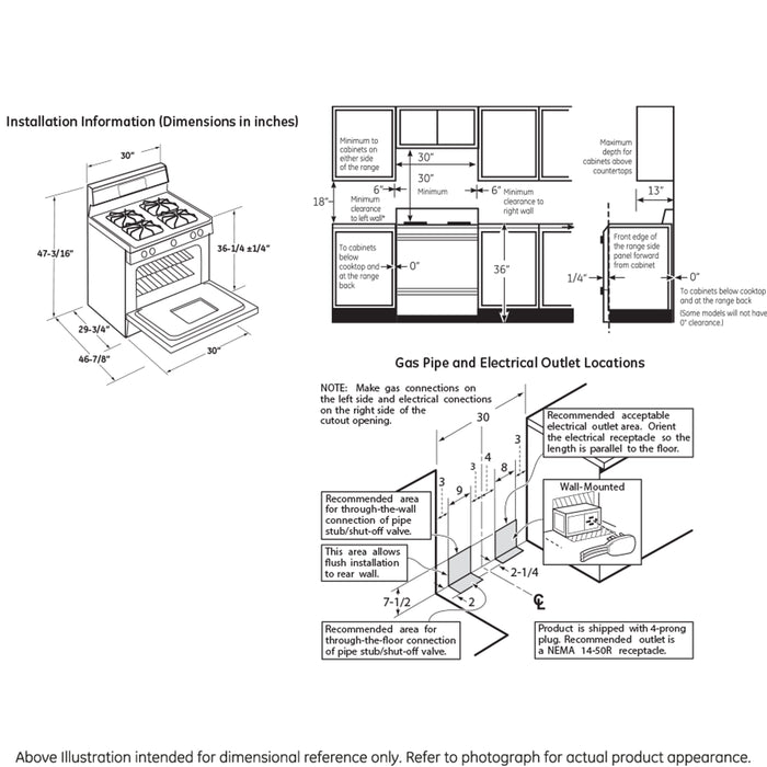 GE Profile™ 30" Dual-Fuel Free-Standing Range with Baking Drawer