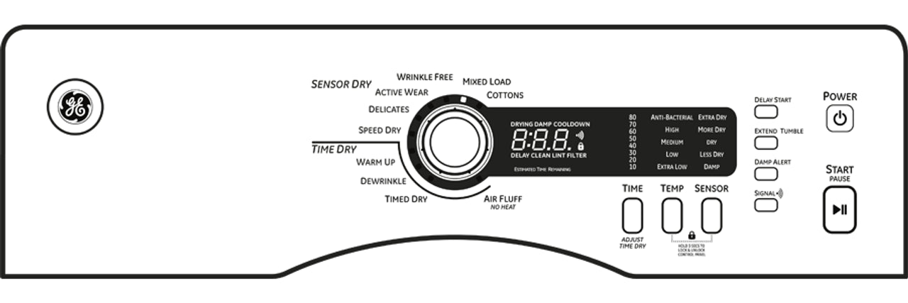 GE® 4.0 cu.ft. Capacity Electric Dryer