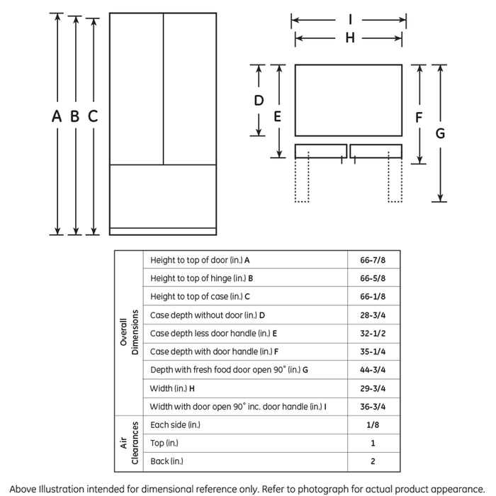 GE Profile™ ENERGY STAR® 19.5 Cu. Ft. French-Door Refrigerator