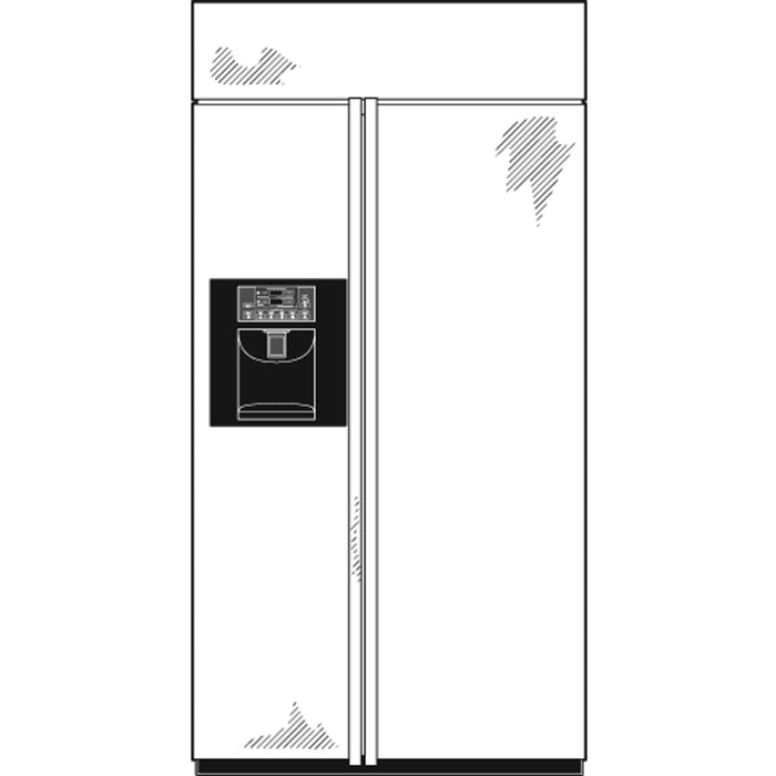 GE Profile™ 48" Built-In Stainless Side-by-Side Refrigerator with Electronic Dispenser