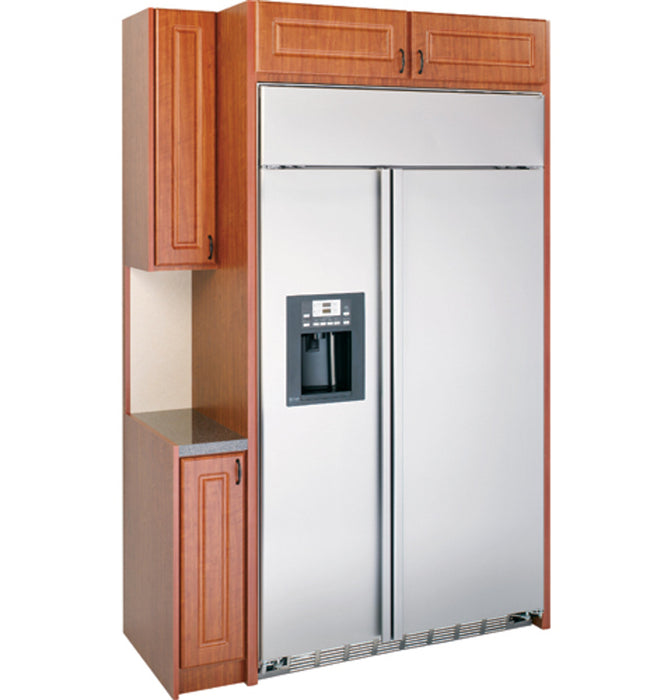 GE Profile™ 48" Built-In Stainless Side-by-Side Refrigerator with Electronic Dispenser