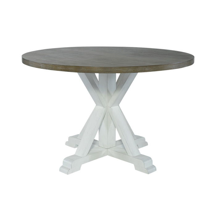 Lakeshore - Single Pedestal Table- White