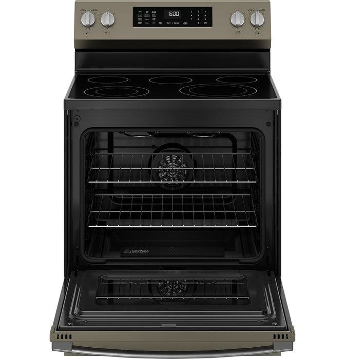 GE® 30" Free-Standing Electric Convection Range with No Preheat Air Fry and EasyWash™ Oven Tray