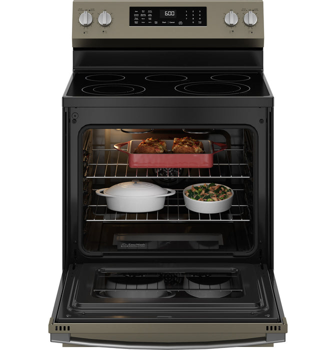 GE® 30" Free-Standing Electric Convection Range with No Preheat Air Fry and EasyWash™ Oven Tray