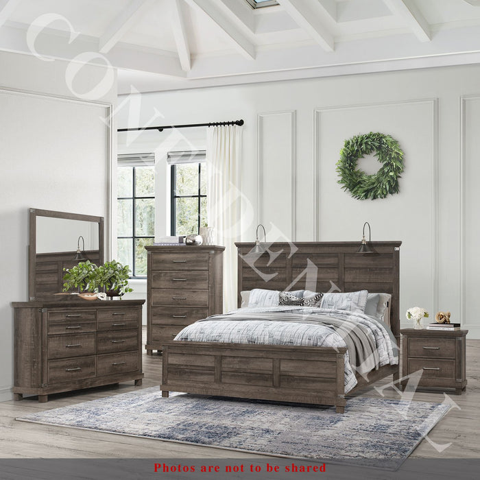 Lakeside Haven - King Panel Bed, Dresser & Mirror, Night Stand
