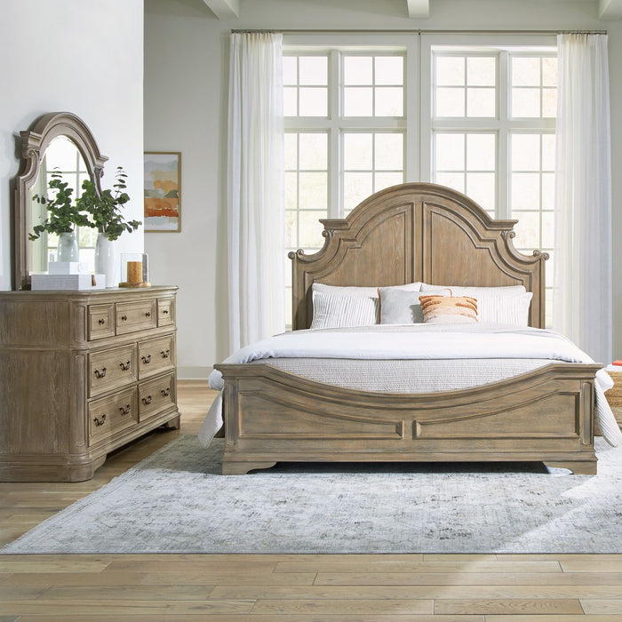 Magnolia Manor - King Panel Bed, Dresser & Mirror