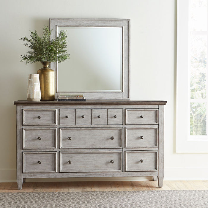 Heartland - King California Panel Bed, Dresser & Mirror, Chest