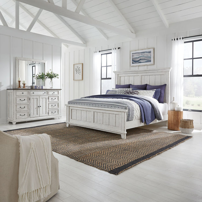 River Place - King Panel Bed, Dresser & Mirror