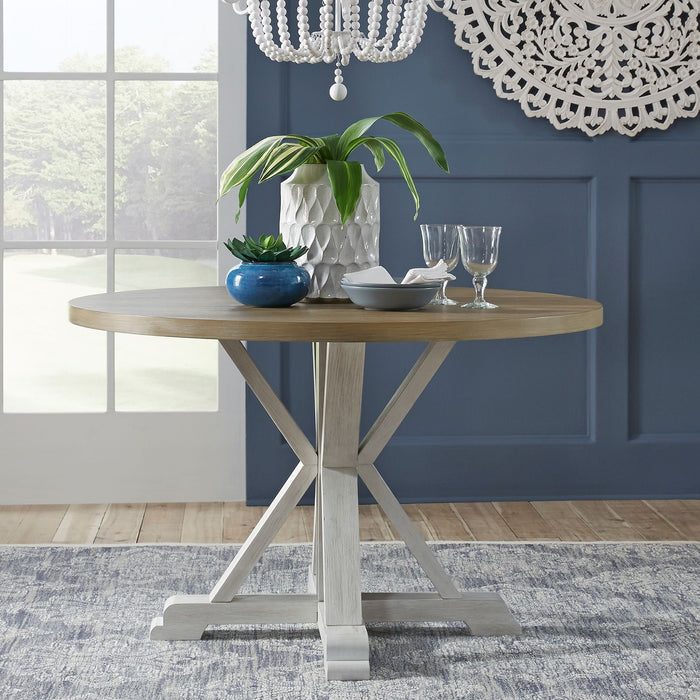 Lakeshore - 5 Piece Pedestal Table Set - White