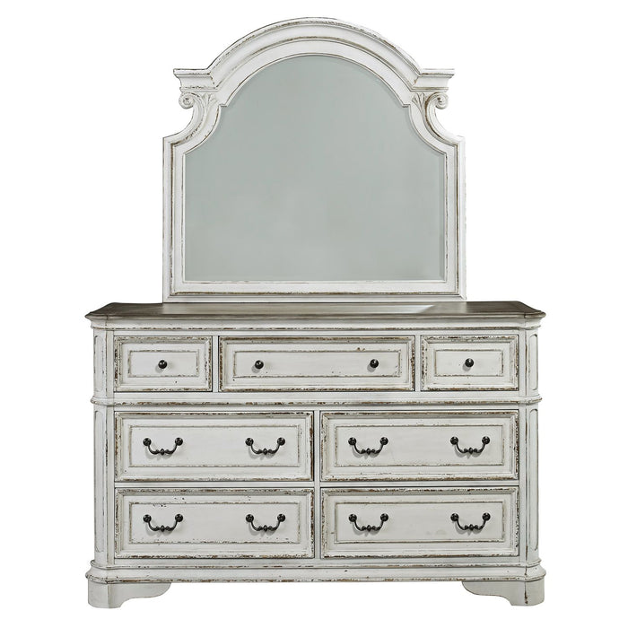 Magnolia Manor - Queen Uph Sleigh Bed, Dresser & Mirror, Chest