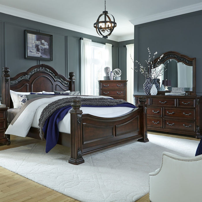Messina Estates - Queen Poster Bed, Dresser & Mirror