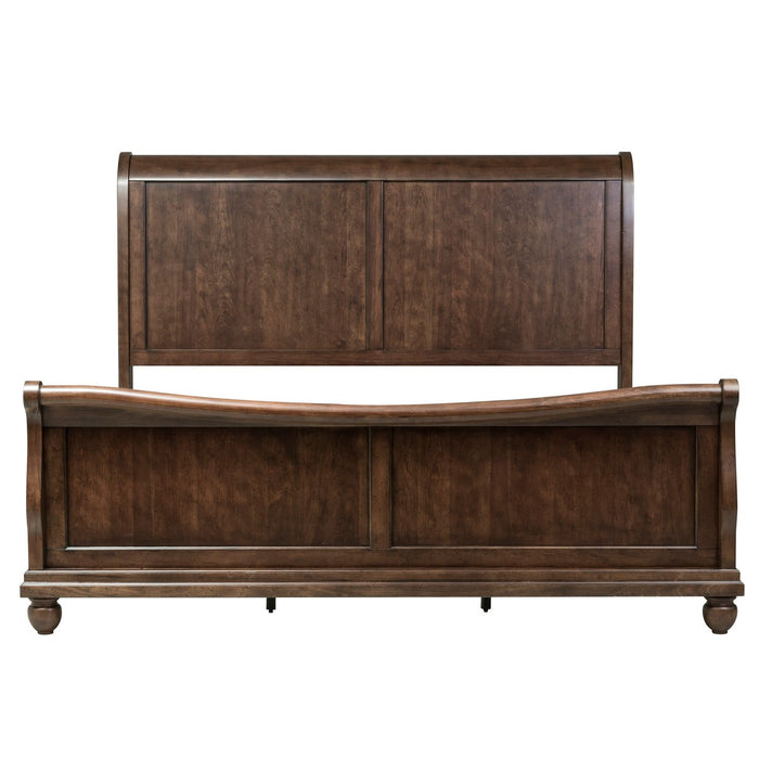 Rustic Traditions - King California Sleigh Bed, Dresser & Mirror
