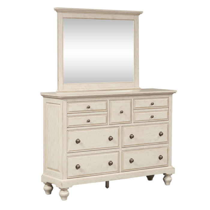 High Country - Queen Panel Bed, Dresser & Mirror, Night Stand