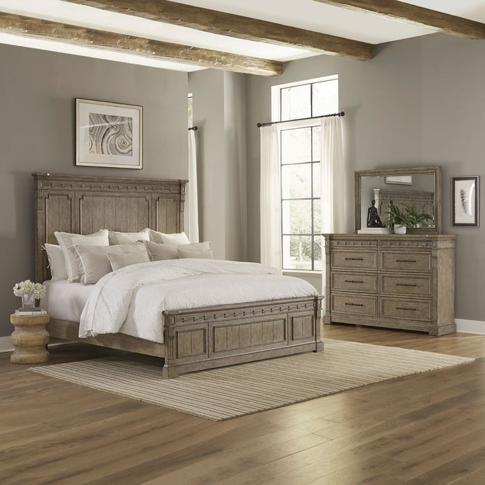 Town & Country - King Panel Bed, Dresser & Mirror