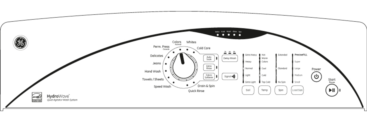 GE® 3.9 DOE cu. ft. stainless steel capacity washer