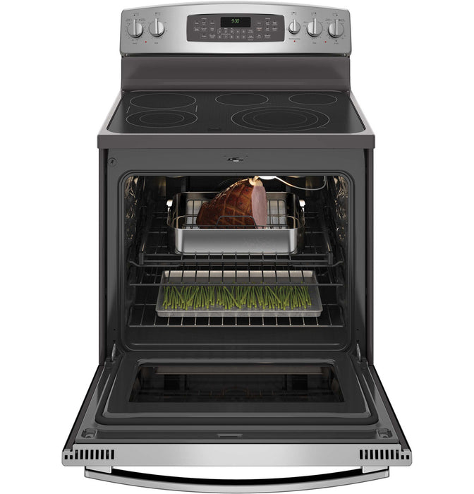 GE Profile™ Series 30" Free-Standing Electric Convection Range with Warming Drawer