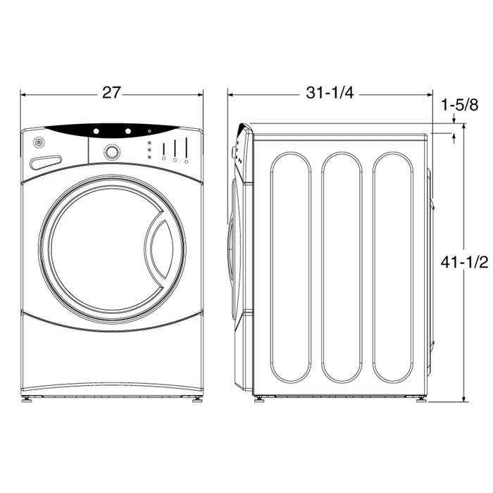 GE® ENERGY STAR® 3.7 IEC Cu. Ft. King-size Capacity Frontload Washer with Stainless Steel Basket