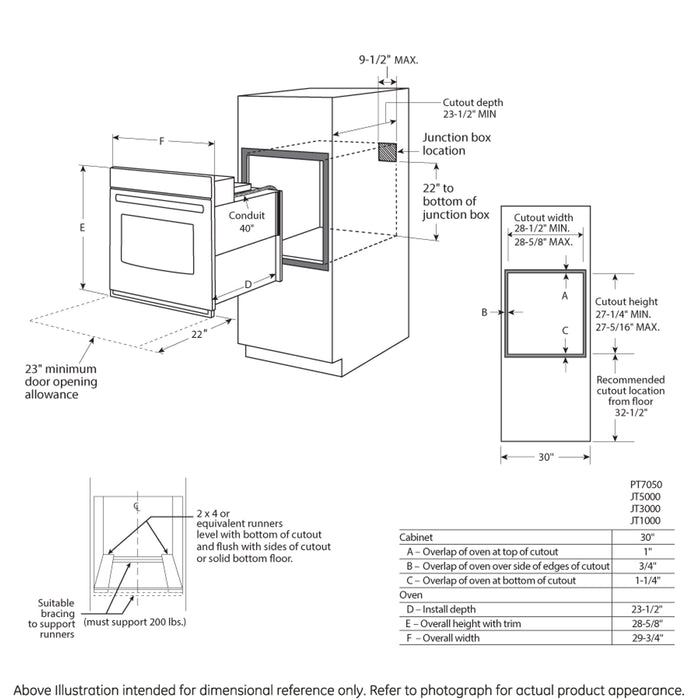 GE® 30" Built-In Single Wall Oven